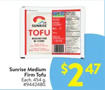 Walmart Sunrise Medium Firm Tofu offer