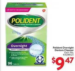 Walmart Polident Denture Cleanser Overnight offer