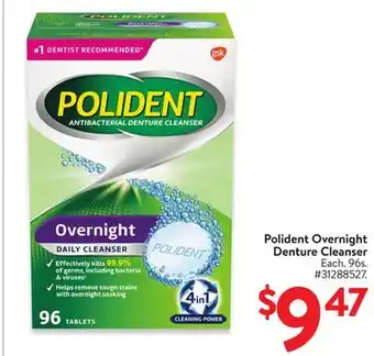 Walmart Polident Denture Cleanser Overnight offer