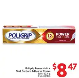 Walmart Poligrip Power Hold + Seal Denture Adhesive Cream offer