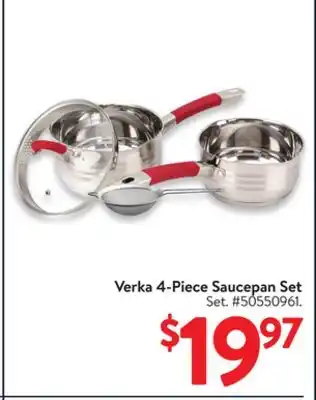 Walmart Verka 4-Piece Saucepan Set offer