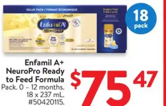 Walmart Enfamil A+ NeuroPro Ready to Feed Formula offer