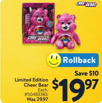 Walmart Limited Edition Cheer Bear offer