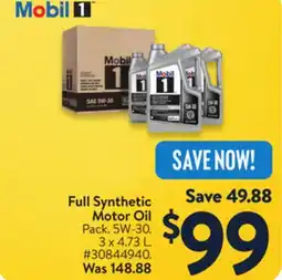 Walmart Full Synthetic Motor Oil offer