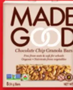 Walmart MadeGood Granola Bars offer