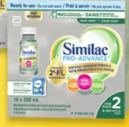 Walmart Similac Pro-Advance Step 1 or 2 Ready-to-Feed Bottles offer