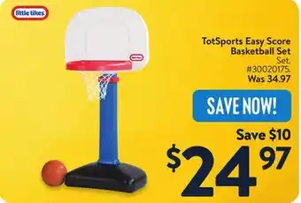 Walmart TotSports Easy Score Basketball Set offer