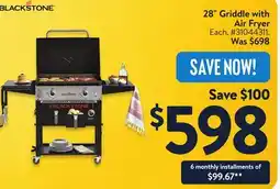 Walmart Blackstone 28 Griddle with Air Fryer offer