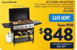 Walmart 36 Griddle with Air Fryer offer