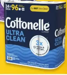 Walmart Cottonelle Ultra Clean Bathroom Tissue 24 Mega Rolls offer