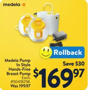 Walmart Medela Pump In Style Hands-Free Breast Pump offer