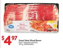 Walmart Great Value Sliced Bacon offer