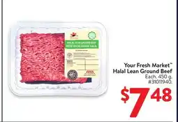 Walmart Your Fresh Market Halal Lean Ground Beef offer