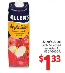 Walmart Allen's Juice offer