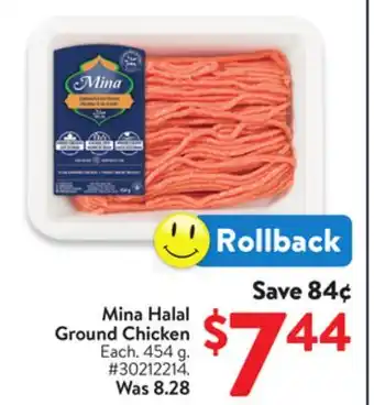 Walmart Mina Halal Grounds Chicken offer