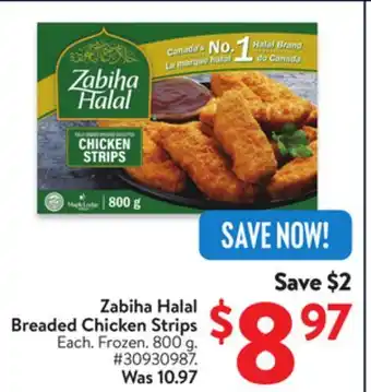 Walmart Zabiha Halal Breaded Chicken Strips offer