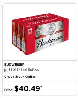 The Beer Store BUDWEISER offer