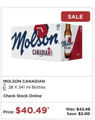 The Beer Store MOLSON CANADIAN offer