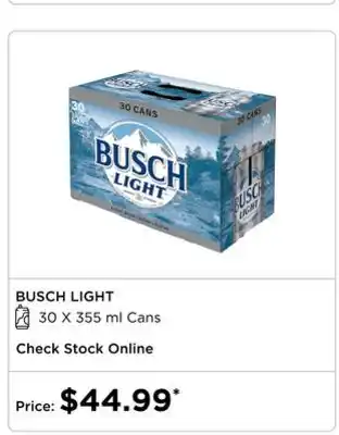 The Beer Store BUSCH LIGHT offer