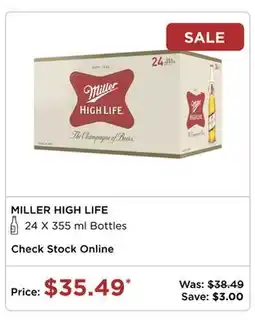 The Beer Store MILLER HIGH LIFE offer