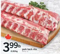 Fortinos PORK BACK RIBS offer