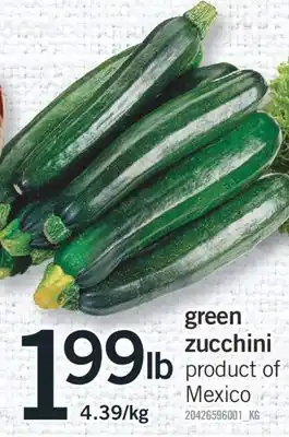 Fortinos GREEN ZUCCHINI offer