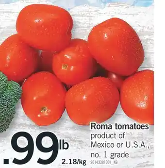 Fortinos ROMA TOMATOES offer