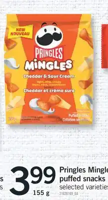 Fortinos PRINGLES MINGLES PUFFED SNACKS, 155 G offer