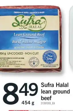 Fortinos SUFRA HALAL LEAN GROUND BEEF, 454 G offer