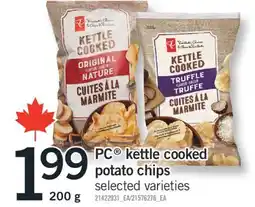 Fortinos PC KETTLE COOKED POTATO CHIPS, 200 G offer