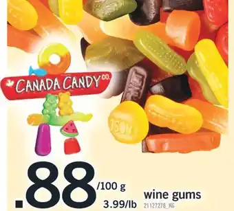 Fortinos WINE GUMS, 3.99/LB offer