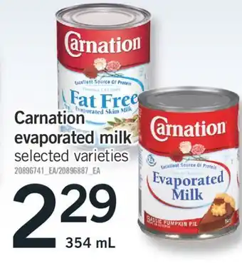 Fortinos CARNATION EVAPORATED MILK, 354 ML offer