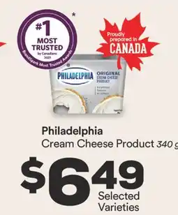 Fortinos PHILADELPHIA CREAM CHEESE PRODUCT, 340 G offer