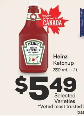 Fortinos HEINZ KETCHUP, 750 ML – 1 L offer