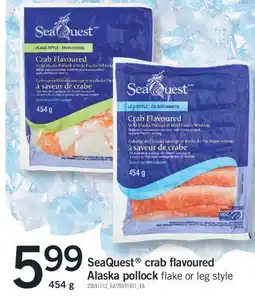 Fortinos SEAQUEST CRAB FLAVOURED ALASKA POLLOCK, 454 G offer