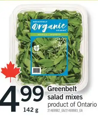 Fortinos GREENBELT SALAD MIXES, 142 G offer