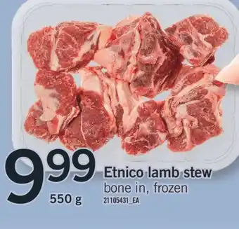 Fortinos Etnico lamb stew offer