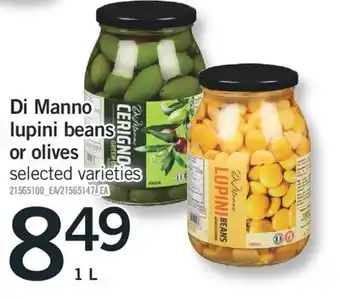 Fortinos DI MANNO LUPINI BEANS OR OLIVES, 1 L offer