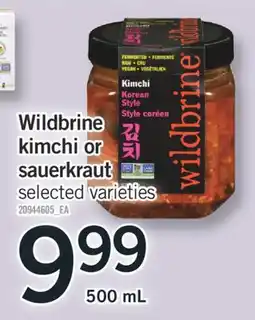 Fortinos WILDBRINE KIMCHI OR SAUERKRAUT, 500 ML offer