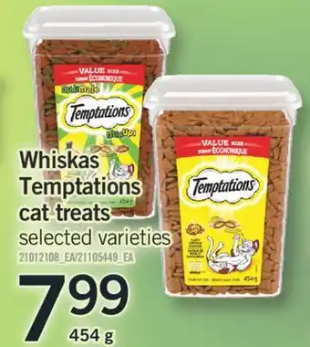 Fortinos WHISKAS TEMPTATIONS CAT TREATS, 454 G offer