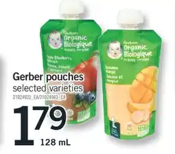 Fortinos GERBER POUCHES, 128 ML offer