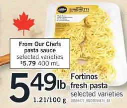 Fortinos FORTINOS FRESH PASTA, 1.21/100 G offer