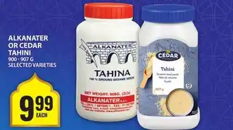 Food Basics ALKANATER OR CEDAR TAHINI offer