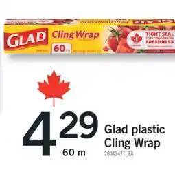 Fortinos GLAD PLASTIC CLING WRAP, 60 M offer