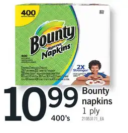 Fortinos BOUNTY NAPKINS, 400'S offer