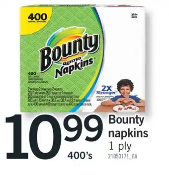 Fortinos BOUNTY NAPKINS, 400'S offer