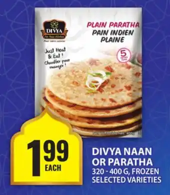 Food Basics DIVYA NAAN OR PARATHA offer