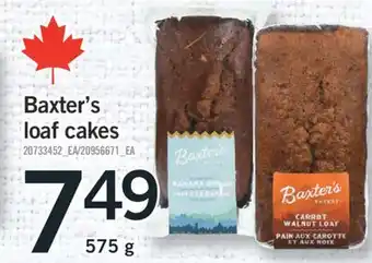 Fortinos BAXTER'S LOAF CAKES, 575 G offer