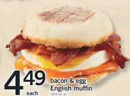 Fortinos BACON & EGG ENGLISH MUFFIN offer