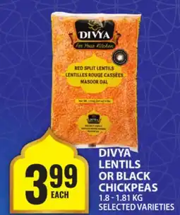 Food Basics DIVYA LENTILS OR BLACK CHICKPEAS offer